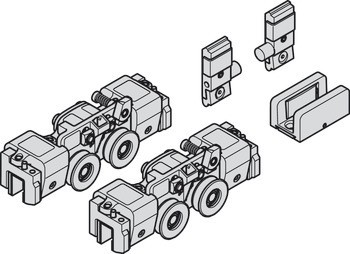 Kování pro posuvné dveře, Dorma Muto Premium XL 80/150, sada bez pojezdové kolejnice
