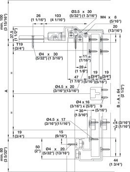 Kování pro posuvné dveře, Hawa Combino 20/35 VF, sada