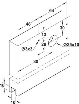 Kování pro posuvné dveře, Hawa Combino 20/35 IF, sada