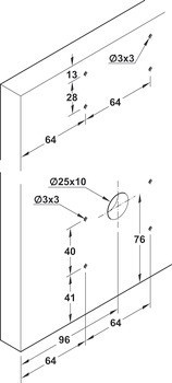 Kování pro posuvné dveře, Hawa Combino 20/35 VF, sada