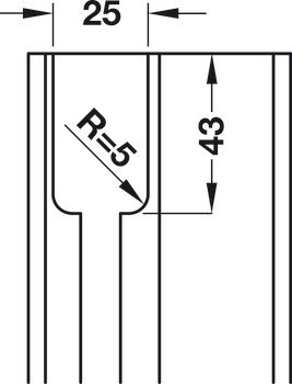 Kování pro posuvné dveře, Hawa Porta 100 GW/GWF, sada