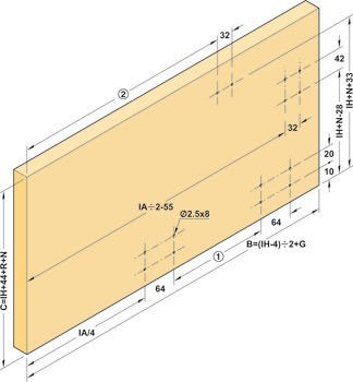 Kování pro posuvné dveře, Finetta F-Flush51 10A, sada