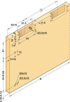 Kování pro posuvné dveře, Finetta F-Flush52 20A, montáž v rovině, standardní sada