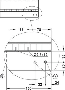 Kování pro posuvné dveře, Finetta F-Flush54 100A, sada