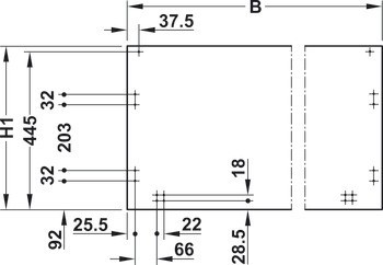 Kování pro posuvné dveře, Finetta Up+Down 23 VF 2, sada