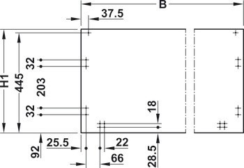 Kování pro posuvné dveře, Finetta Up+Down 23 VF 2, sada