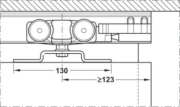 Kování pro posuvné dveře, Häfele Slido D-Line11 240C, sada