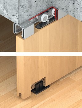 Kování pro posuvné dveře, Slido D-Line11 50C až 120C, sada bez pojezdové kolejnice