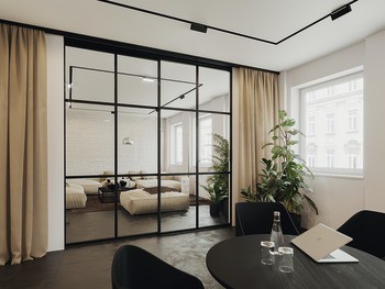 Kování pro posuvné dveře, Häfele Slido D-Line11 80C, sada bez pojezdové kolejnice