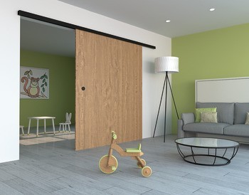 Kování pro posuvné dveře, Häfele Slido D-Line12 80E, sada