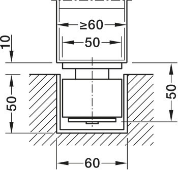 Kování pro posuvné dveře, Häfele Slido D-Line13 500Q, sada