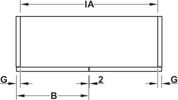 Kování pro posuvné dveře, Häfele Slido F-Fold61 25A / 50A, sada