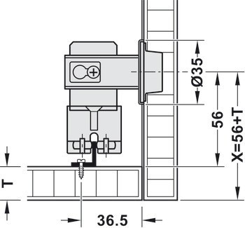 Kování pro posuvné dveře, Häfele Slido F-Fold61 25A / 50A, sada