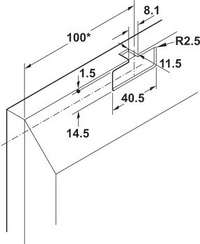 Kování pro posuvné dveře, Häfele Slido F-Line21 20F, sada