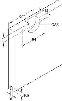 Kování pro posuvné dveře, Häfele Slido F-Line21 40C, sada