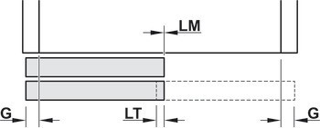 Kování pro posuvné dveře, Häfele Slido F-Line31 40A, sada