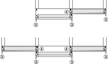 Kování pro posuvné dveře, Häfele Slido F-Line32 80A/F-Line32 80B, sada