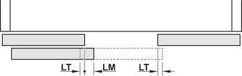 Kování pro posuvné dveře, Häfele Slido F-Line32 80A/F-Line32 80B, sada