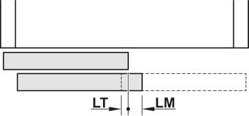 Kování pro posuvné dveře, Häfele Slido F-Line32 80A/F-Line32 80B, sada