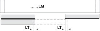 Kování pro posuvné dveře, Häfele Slido F-Line32 80A/F-Line32 80B, sada