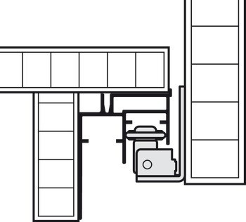 Kování pro posuvné dveře, Häfele Slido F-Line44 80A, sada