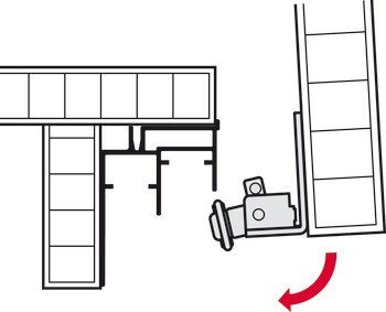 Kování pro posuvné dveře, Häfele Slido F-Line44 80A, sada