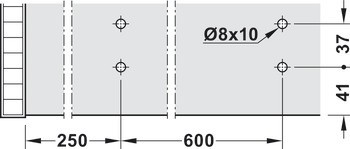 Kování pro posuvné dveře, Häfele Slido F-Line44 80A