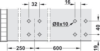 Kování pro posuvné dveře, Häfele Slido F-Line44 80A