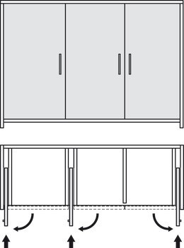 Kování pro posuvné dveře, Häfele Slido F-Park72 50A, sada