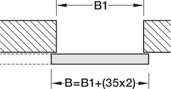 Kování pro posuvné dveře, Häfele Slido R-Aluflex 80W, sada