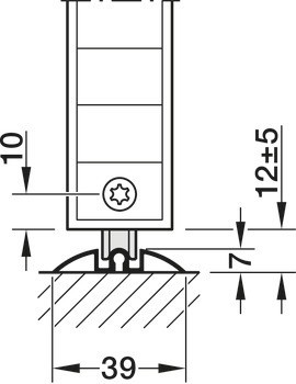 Kování pro posuvné dveře, Häfele Slido R-Aluflex 80W, sada