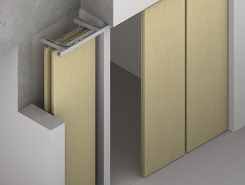 Kování pro posuvné dveře, Hawa Aperto 60 H, sada otočných dveří