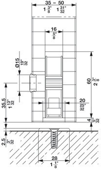 Kování pro posuvné dveře, Hawa Aperto 60 H, sada otočných dveří
