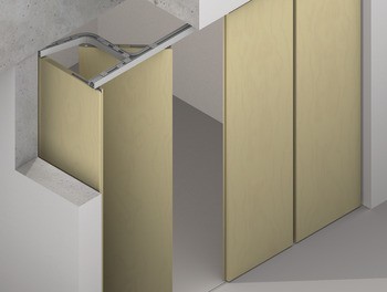 Kování pro posuvné dveře, Hawa Aperto 60 H, sada otočných dveří