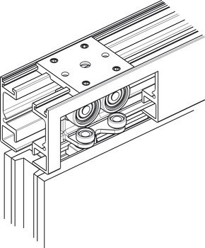 Kování pro posuvné dveře, Hawa Aperto 60 H, sada