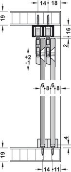 Kování pro posuvné dveře, Hawa Clipo 16 GS IF, sada