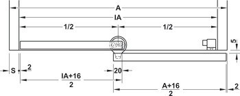 Kování pro posuvné dveře, Hawa Clipo 16 H VF/IF, sada