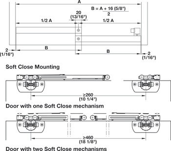 Kování pro posuvné dveře, Hawa Clipo 16 IF, sada
