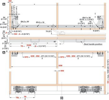 Kování pro posuvné dveře, Hawa Frontino 20 H FB, sada