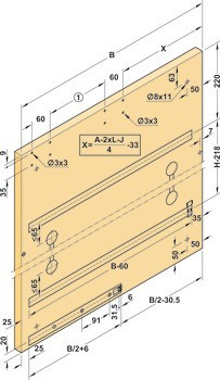 Kování pro posuvné dveře, Hawa Frontino 40, sada