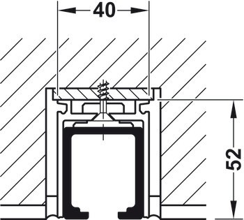Kování pro posuvné dveře, Hawa Junior 100 B Pocket, sada
