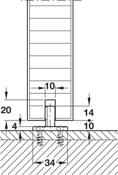 Kování pro posuvné dveře, Hawa Junior 120 A, sada
