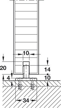 Kování pro posuvné dveře, Hawa Junior 120 B, sada