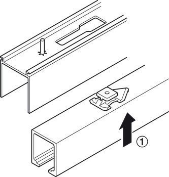 Kování pro posuvné dveře, Hawa Junior 120 B, sada