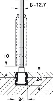 Kování pro posuvné dveře, Hawa Junior 120 GP, sada