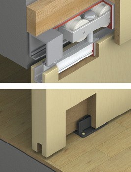 Kování pro posuvné dveře, Hawa Junior 160 B, sada