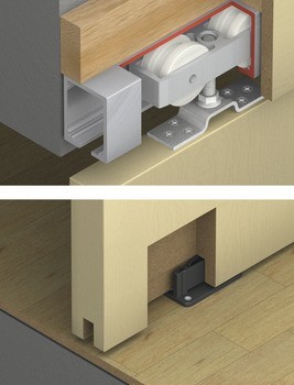 Kování pro posuvné dveře, Hawa Junior 250 A, sada