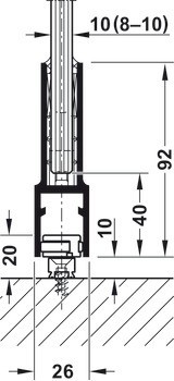 Kování pro posuvné dveře, Hawa Junior 80 G, sada