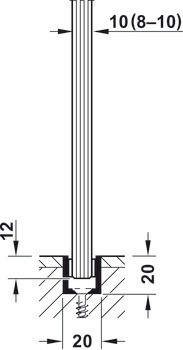 Kování pro posuvné dveře, Hawa Junior 80 G, sada