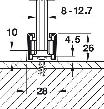 Kování pro posuvné dveře, Hawa Junior 80 GP, sada